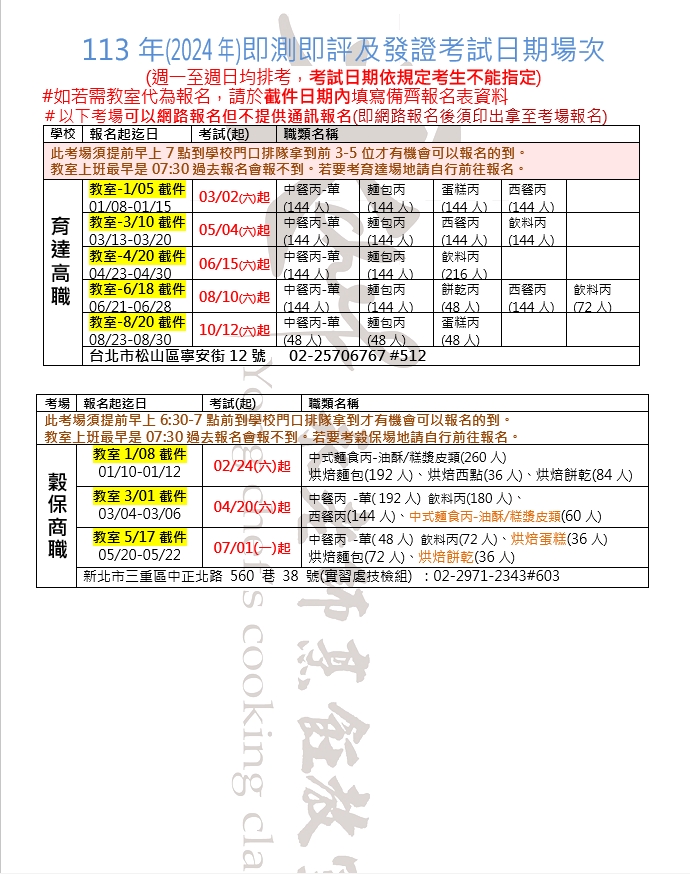 113年度即測即評考梯